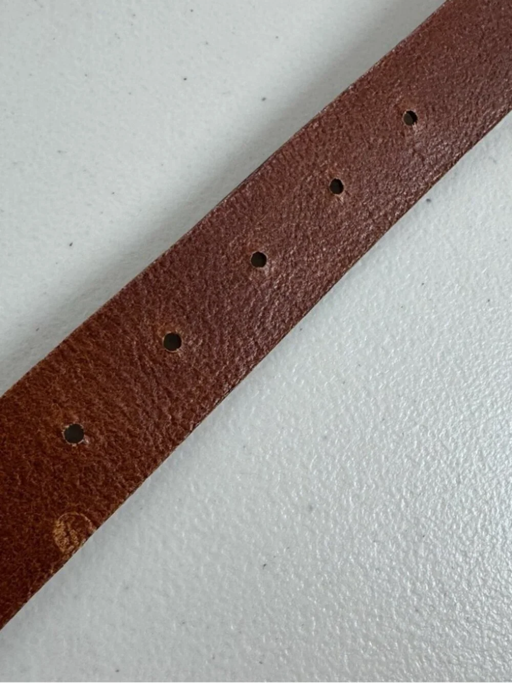 Swedish Leather Belt Brown Genuine Leather Silver Buckle Classic